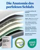 A cross-section of a mattress showing its different layers and features, with accompanying text descriptions and certification logos. Produktbild-Vorschau