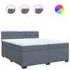 Boxspringbett mit Matratze Dunkelgrau 200x200 cm Samt Produktbild-Vorschau 1