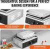 A collage of images showcasing a commercial waffle maker and its features. Anteprima dell’immagine prodotto