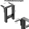 Set di 2 tubi quadrati 30x43 cm verniciati a polvere nera Anteprima dell’immagine prodotto 12