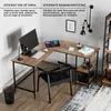 MIADOMODO Psací stůl 138 x 138 x 76 cm, hnědá/černá Náhled obrázku produktu 9