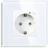 Enchufe inteligente ZigBee TUYA + marco de vidrio blanco Vista previa de la imagen del producto 1
