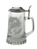 Glas-Bierkrug mit Fisch-Motiv und Zinndeckel 0,4 l – Produktbild-Vorschau 2