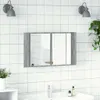 vidaXL LED-Spiegelschrank Grau Sonoma 80x12x45 cm Acryl Produktbild-Vorschau 3