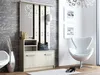 A hallway or entryway with a coat rack, mirror, and shoe cabinet. Anteprima dell’immagine prodotto