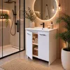 Badmöbel-Set Ronda 60 cm mit Keramikwaschbecken, 2 Türen, Produktbild-Vorschau 10