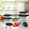 6er Edelstahl Rührschüssel Set mit Deckeln, 16-30 cm, Produktbild-Vorschau 4