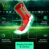 Skarpety piłkarskie LUX Soccer Grip, do łydki, czerwone, Podgląd zdjęcia produktu 3
