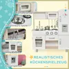 HOMCOM Kinderküche mit Zubehör, Spielzeugküche für Kinder Produktbild-Vorschau 4