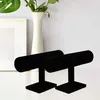 Belle Vous T Bar Schmuckständer Schwarz, Samt Armbandhalter Produktbild-Vorschau 6