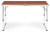 Tavolino da campeggio pieghevole, piano marrone, 120x60 cm, Anteprima dell’immagine prodotto 4