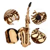 Mini Bb Sopransaxophon, Saxophon Messing Material Goldlack Produktbild-Vorschau 6