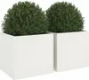 vidaXL Sadzarka 2 szt. Biała 49x47x46 cm Stal Podgląd zdjęcia produktu 4