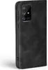 A close-up side view of a black flip phone case for a Samsung Galaxy A51. Produktbild-Vorschau