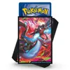 A stack of Pokémon card sleeves featuring artwork of a dragon-like creature breathing blue fire, with the Pokémon logo visible at the top. Produktbild-Vorschau