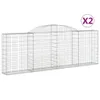 Gabionen mit Hochbogen 2 Stk. 300x30x100/120cm Verzinktes Produktbild-Vorschau 1