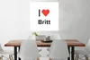MuchoWow® Poster Ich liebe - Britt - Mädchen 75x75 cm - Produktbild-Vorschau 2