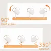 ZMH Plafonnier Blanc Spot de plafond 3 flammes en bois Voir les images du produit 3