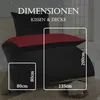 A bedding set with dimensions indicated by white outlines and text. Anteprima dell’immagine prodotto