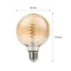 A single Edison-style LED light bulb with a spiral filament, shown against a white background with dimensions indicated. Produktbild-Vorschau