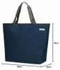 Grote strandtas, blauw met patroon, 40 liter, praktische Productafbeelding-voorbeeld 9