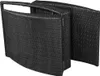 vidaXL Skladacie lehátko s vankúšom Poly Rattan Black Náhľad obrázku produktu 6