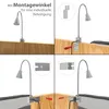 2 x LED flexibilní nástěnná lampa na čtení s vypínačem GU10 Náhled obrázku produktu 2