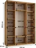 A diagram showing the dimensions of a wardrobe. Produktbild-Vorschau
