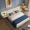 Merax Doppelbett Bettanlage 180 x 200 cm mit 2 LED Produktbild-Vorschau 1