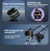 Collage of marketing images showcasing wireless earbuds and their features. Produktbild-Vorschau