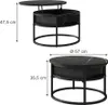Tavolino Vicco Marlo Nero/marmo-bianco 57 x 57 cm, Model Anteprima dell’immagine prodotto 6