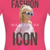 Spreadshirt Barbie Fashion Icon Frauen T-Shirt, M, Azalea Produktbild-Vorschau 2
