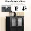 Armoire de salle de bain COSTWAY avec portes vitrées et Voir les images du produit 6