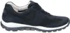 A side view of a navy blue sneaker with a white sole and gray accents. Voir les images du produit