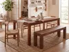 FineBuy Tavolo da pranzo 140 cm in legno massello di Anteprima dell’immagine prodotto 2