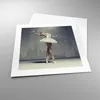 Poster - Poster ohne Rahmen - Ballerina Weiß Wand - 40x40 Produktbild-Vorschau 3