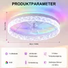 68W Leise Deckenventilator,Kristall Deckenleuchte RGB Produktbild-Vorschau 10