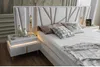 Schlafzimmer Set Luxus Komplettes Bett 2x Nachttische 3tlg. Produktbild-Vorschau 2