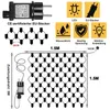 Diagram showing a net light with dimensions and features. Produktbild-Vorschau