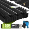 JUSKYS® Profilblech - Anthrazit 12er Set, verzinkter Stahl, Produktbild-Vorschau 1