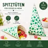 Spitztüten, Grüne Herzen, PGV, 19 cm / 125 g,100 Stück Produktbild-Vorschau 1