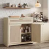 Kuchyňská skříňka VASAGLE ve stylu boho, dvířka s ratanovým Náhled obrázku produktu 1
