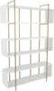 Skye Decor, Bruti - White, Gold, Bücherregale, Weiß, 120 x Produktbild-Vorschau 4
