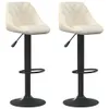 vidaXL Tabouret de bar 2 pcs. velours crème - Tabouret de Voir les images du produit 11