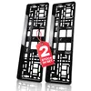 2 supports de plaques d'immatriculation, noir brillant, Voir les images du produit 1