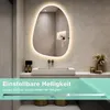 GIMBELEN Asymmetrischer Badezimmerspiegel mit Beleuchtung Produktbild-Vorschau 5