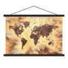 MuchoWow® Textilposter Weltkarte - Glitter - Gold 90x60 cm Produktbild-Vorschau 1