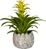 Clayre & Eef Pot de fleurs Ø 19x16 cm Gris Pierre Plumes Voir les images du produit 2