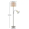 Lindby Stehleuchte Colima, grau, Stoff, Leselampe, 170cm Produktbild-Vorschau 7