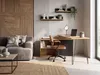FineBuy Schreibtisch MDF Metall 130cm Eiche Nachbildung L Produktbild-Vorschau 2